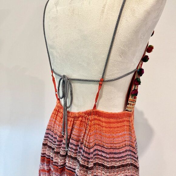 Free People Regina Mosaic embellished Ethnic Midi Designer Boho Chic Long Dress - Picture 10 of 16